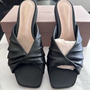 Gianvito Rossi Selene Sandal Nappa Black EU 38.5 (MSRP $895)